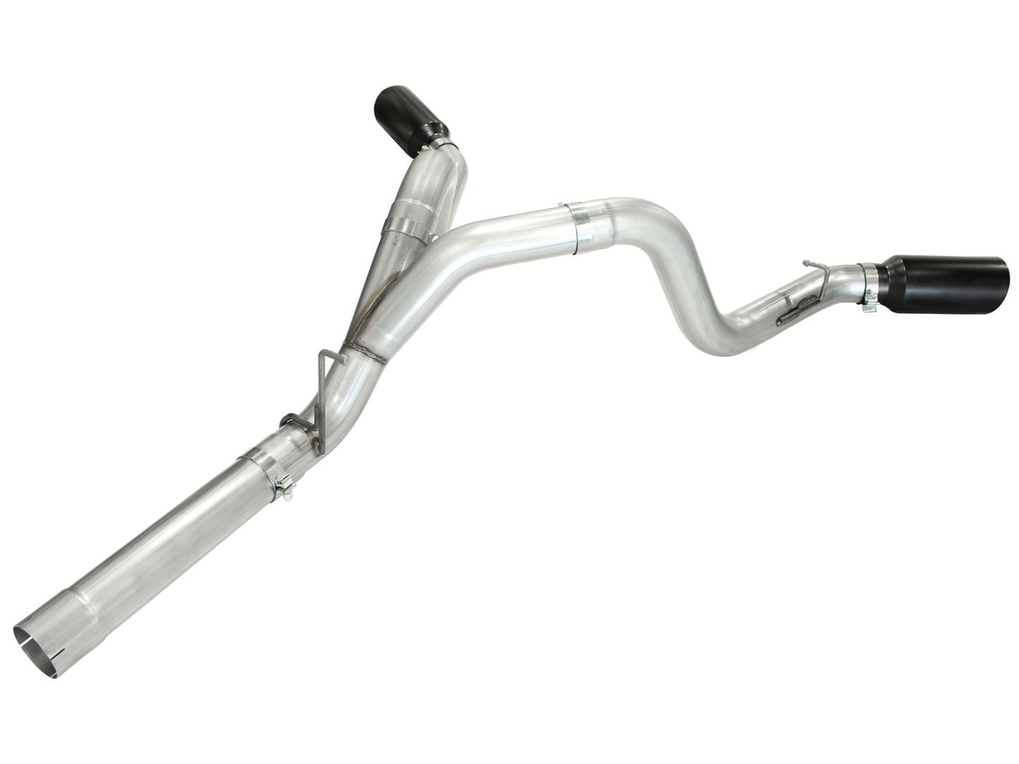 aFe MACHForce XP Exhaust Aluminized Dual Split DPF Back 11-15 - 49-04043-B