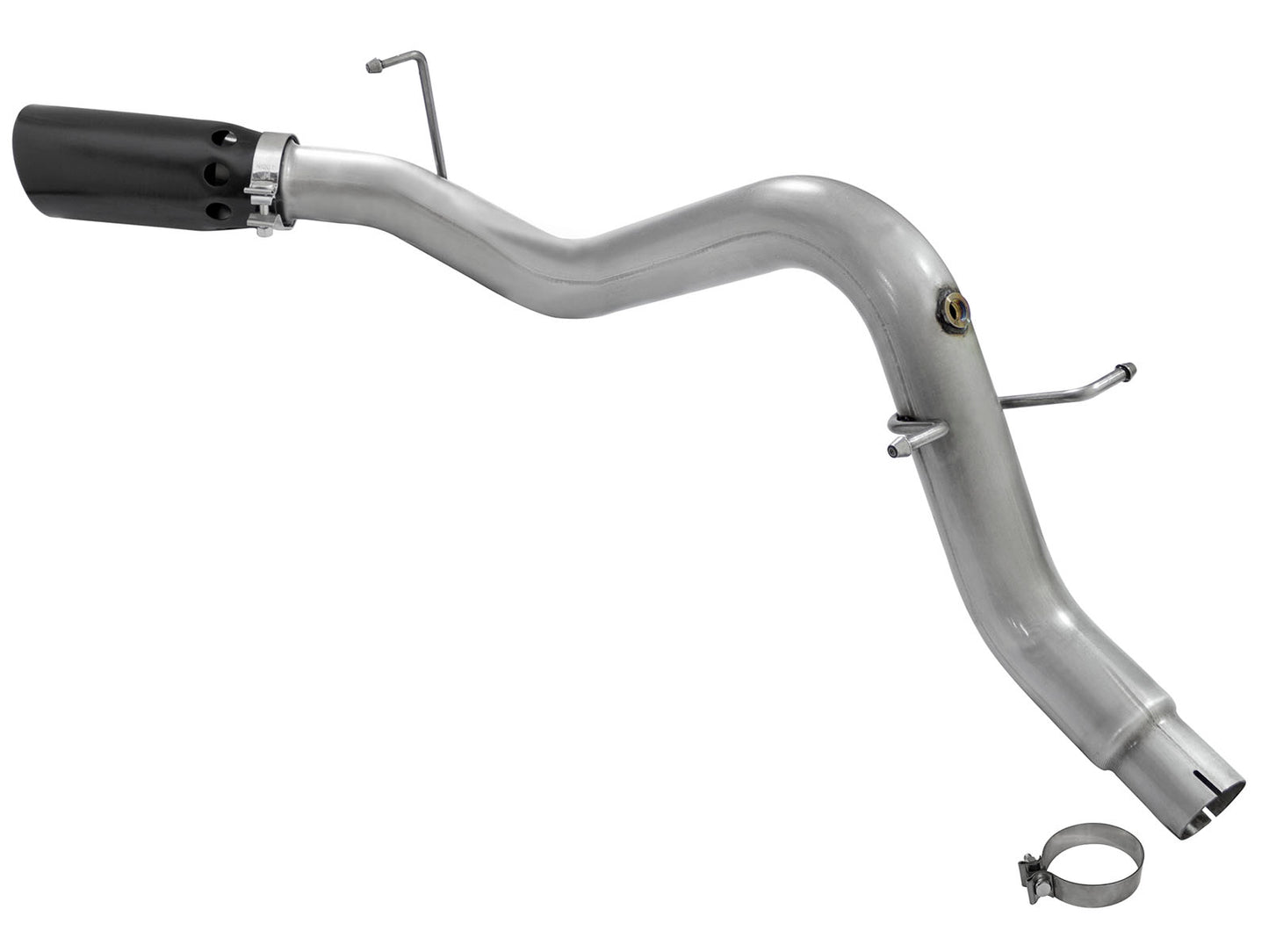 aFe LARGE BORE HD 3.5in DPF-Back Alum Exhaust w/Black Tip - 49-04064-B