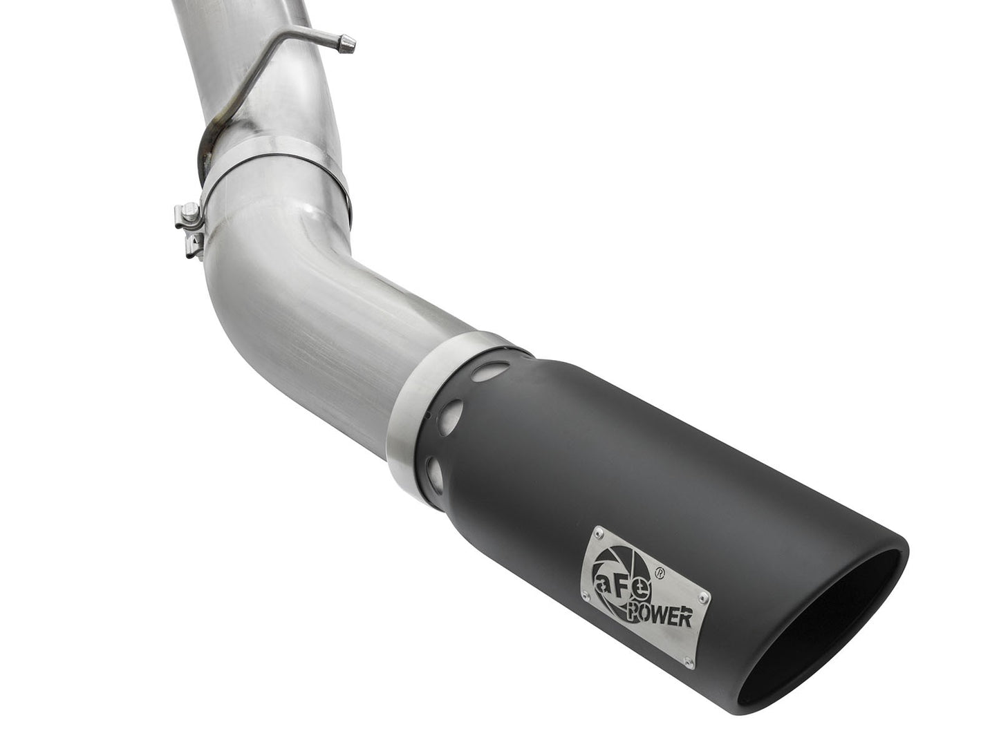 aFe Atlas Exhaust 5in DPF-Back Aluminized Steel w/ Black Tips - 49-04081-B