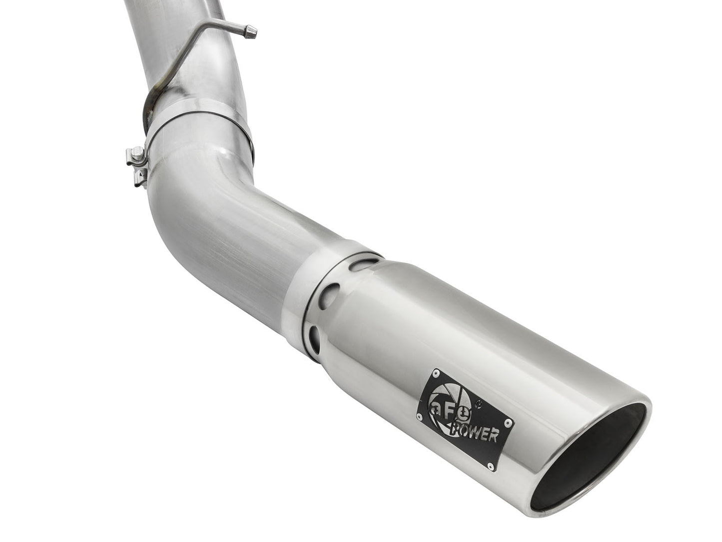 aFe Atlas Exhaust 5in DPF-Back Aluminized Steel w/ Polished Tips - 49-04081-P