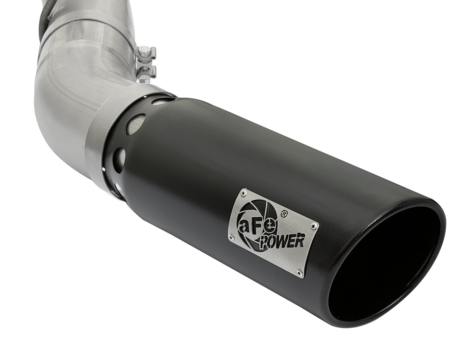 aFe ATLAS 5in DPF-Back Aluminized Steel Exhaust System GM Diesel - 49-04085-B