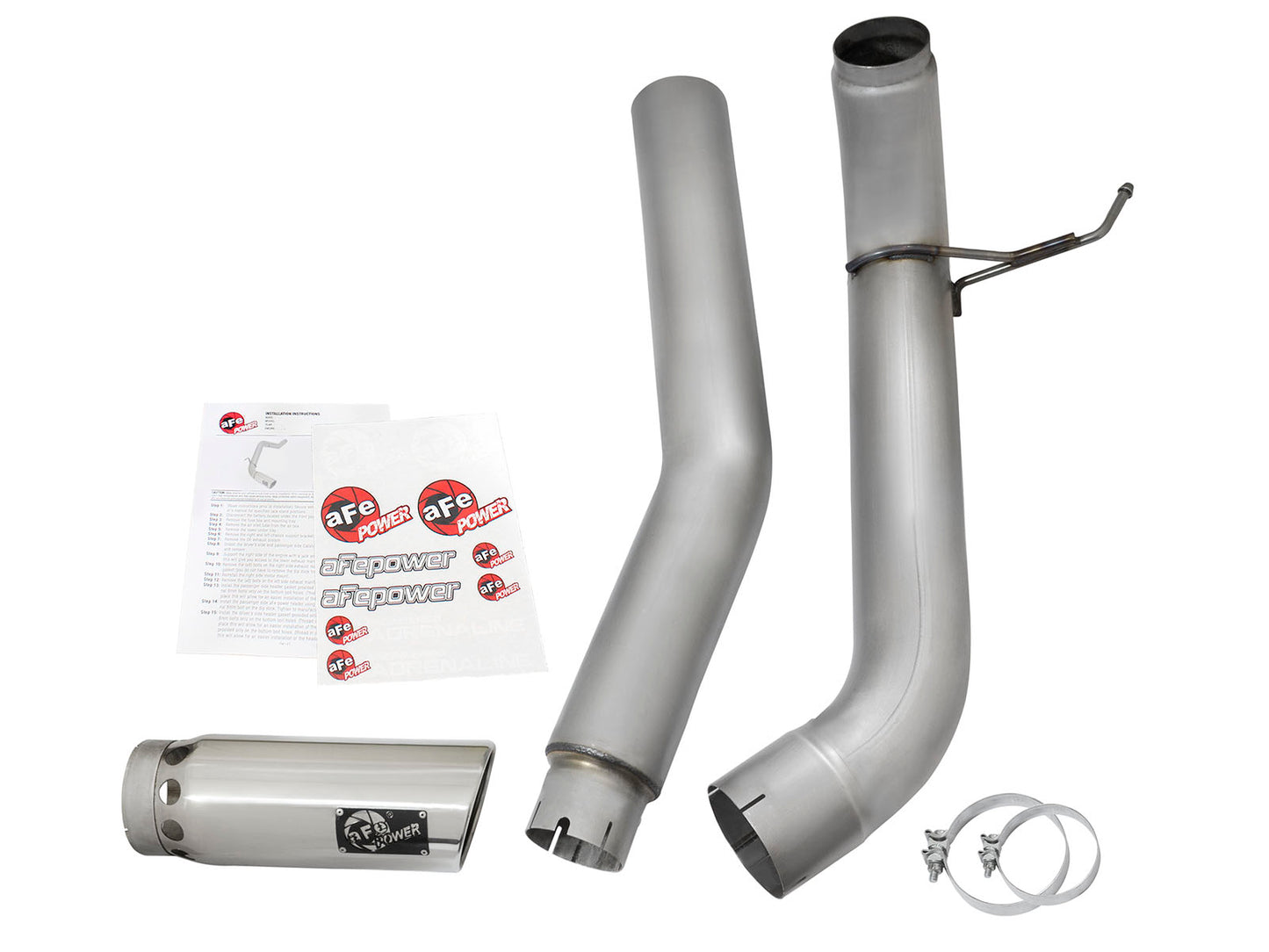 aFe Atlas Exhaust 5in DPF-Back Exhaust Aluminized Steel 2016 Nissan - 49-06112-P