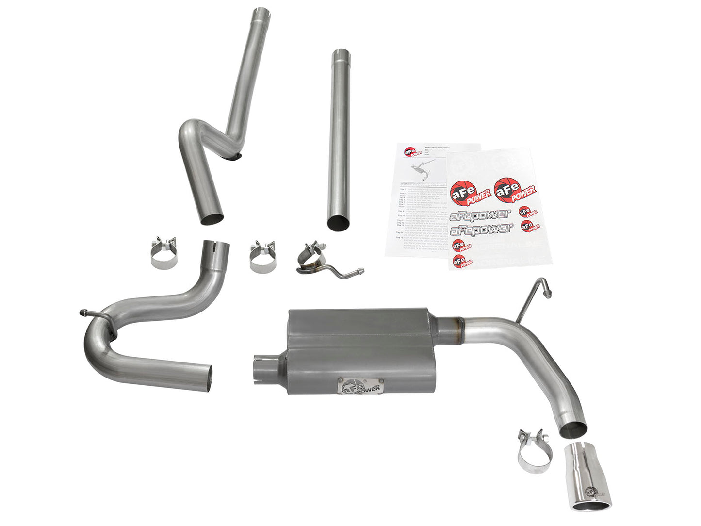 aFe Scorpion 2-1/2in Aluminized Steel Cat Back Exhaust 07-17 Jeep - 49-08044-1P