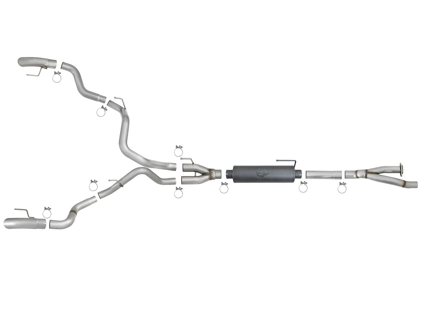 aFe MACH Force-Xp Cat-Back Exhaust w/Dual Hi-Tuck Tips 17-18 Ford - 49-33095