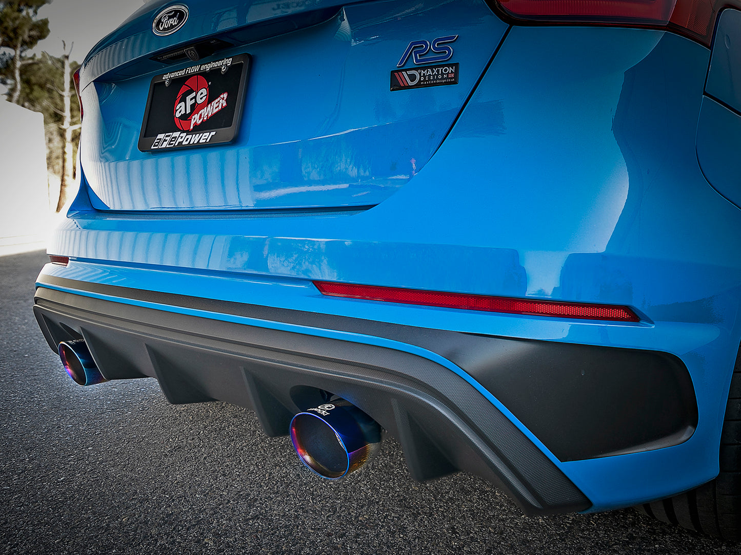 aFe Takeda 3in 304 SS Cat-Back Exhaust System w/ Blue - 49-33103-L