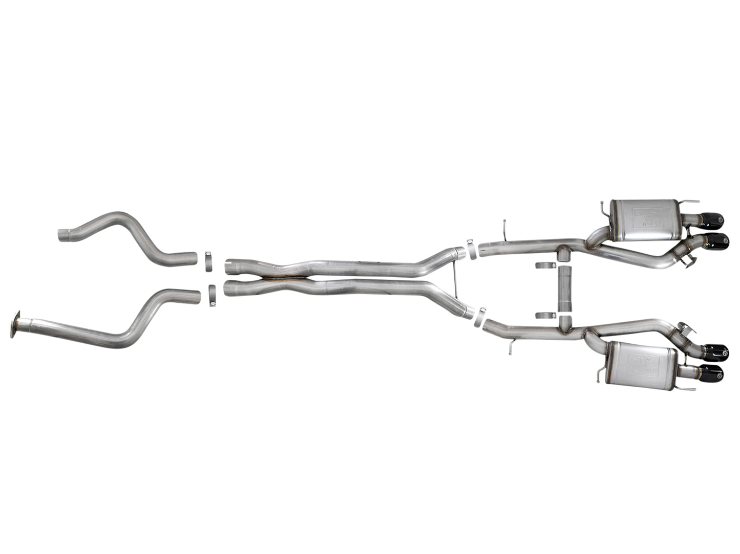 aFe MACHForce XP 3in 304SS Cat Back Exhaust s/ Black - 49-34078-B