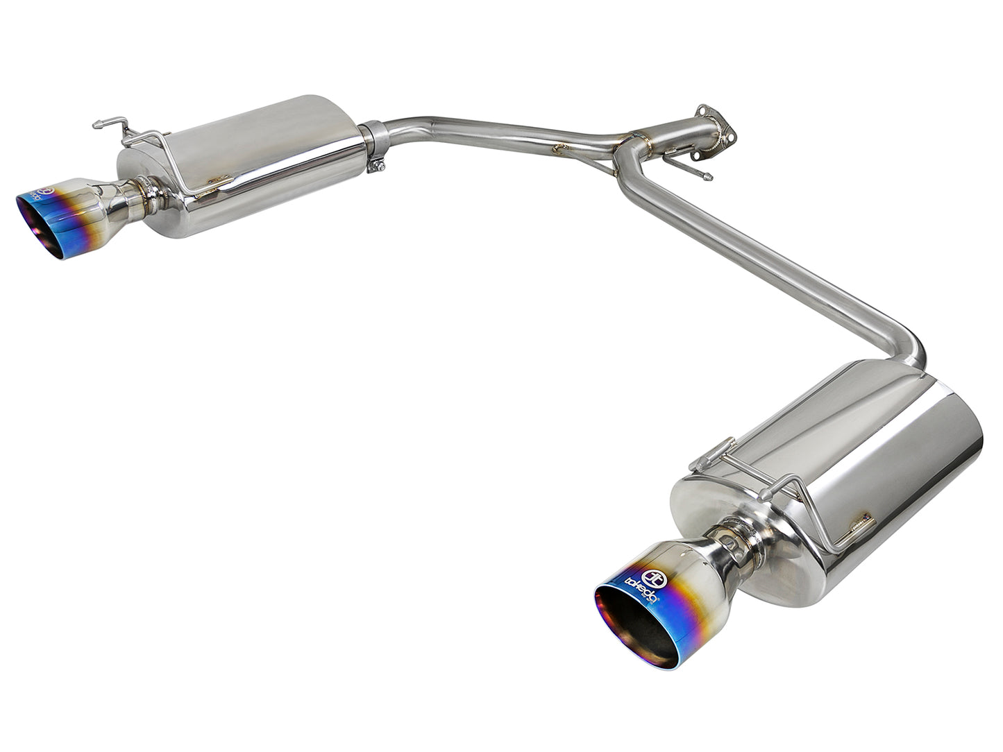 aFe Takeda 2.25-1.75in 304 SS Axle-Back Exh w/Blue Flame Tips - 49-36604-L