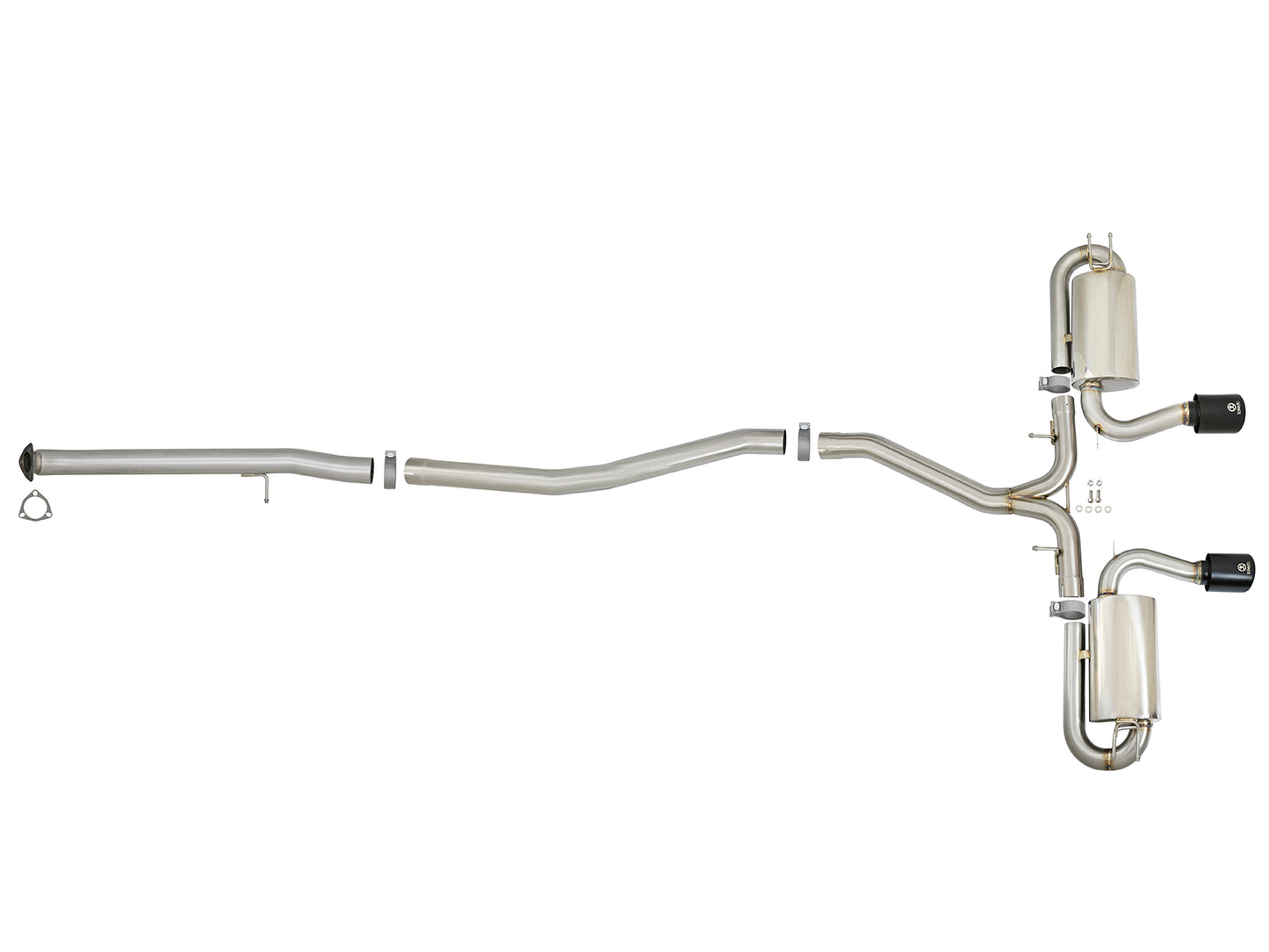 aFe Takeda 3in 304 SS Cat-Back Exhaust w/ Dual Center - 49-36618-B
