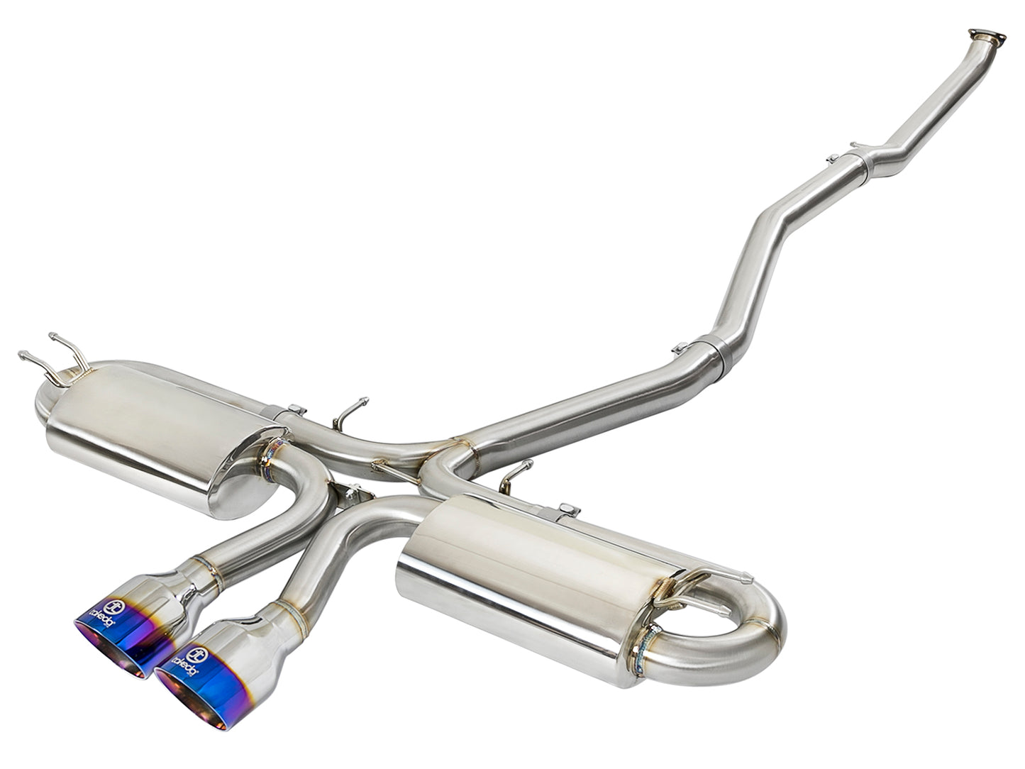 aFe Takeda 3in 304 SS Cat-Back Exhaust System w/ Blue - 49-36618-L
