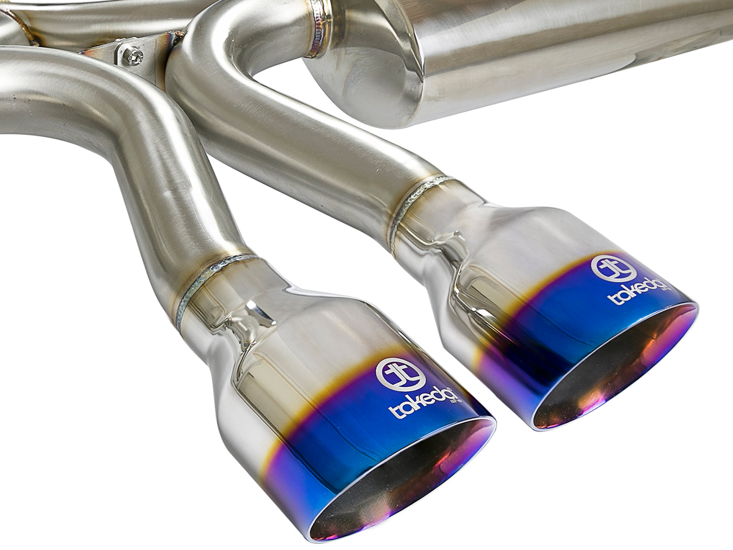 aFe Takeda 3in 304 SS Cat-Back Exhaust System w/ Blue - 49-36618-L