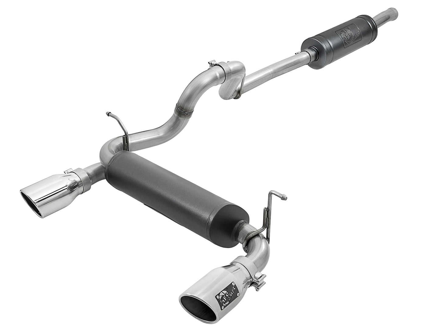Rebel Series 2.5in 304 SS Cat-Back Exhaust w/ Polished Tips - 49-38066-P