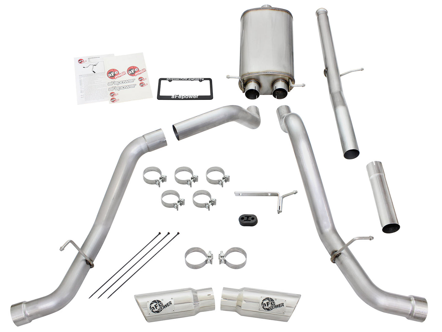 aFe Mach Force-XP Exhaust 3in Cat-Back SS 14-15 GM 1500 - 49-44057-P