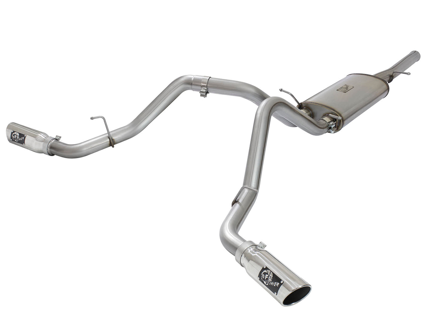 aFe MACH Force-Xp 3in CB SS Dual Exhaust w/Polished Tips - 49-44071-P
