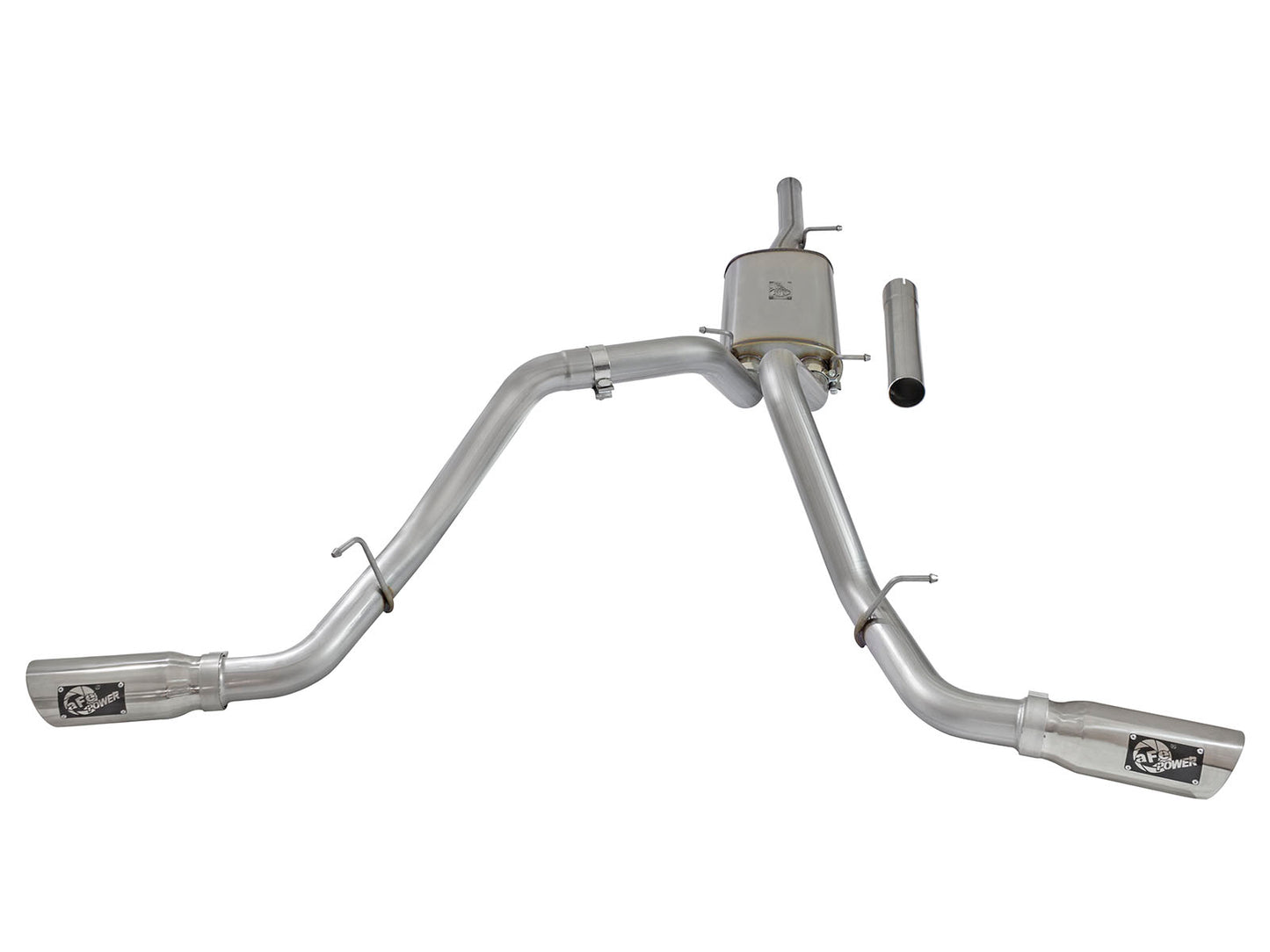 aFe MACH Force-Xp 3in CB SS Dual Exhaust w/Polished Tips - 49-44071-P