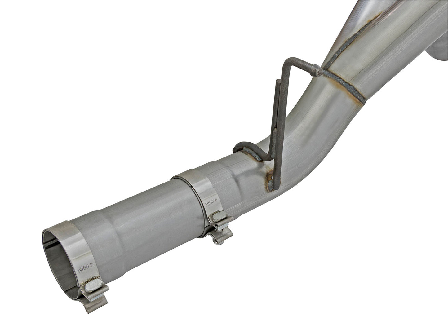 aFe LARGE Bore HD 4in Dual DPF-Back SS Exhaust w/Black - 49-44080-B