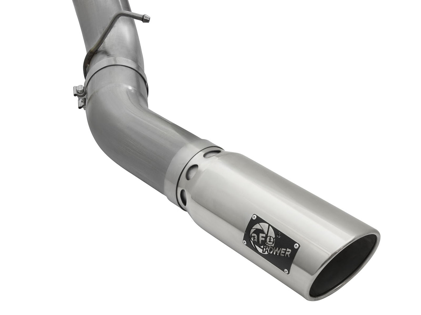 aFe LARGE Bore HD 5in Exhausts DPF-Back SS w/ Pol - 49-44081-P