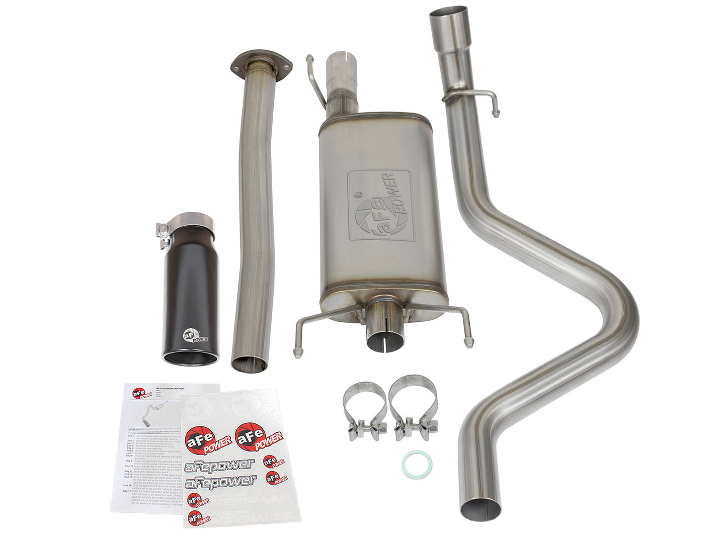 aFe MACHForce XP Cat Back SS Exhausts Black Tips 05-12 - 49-46031-B