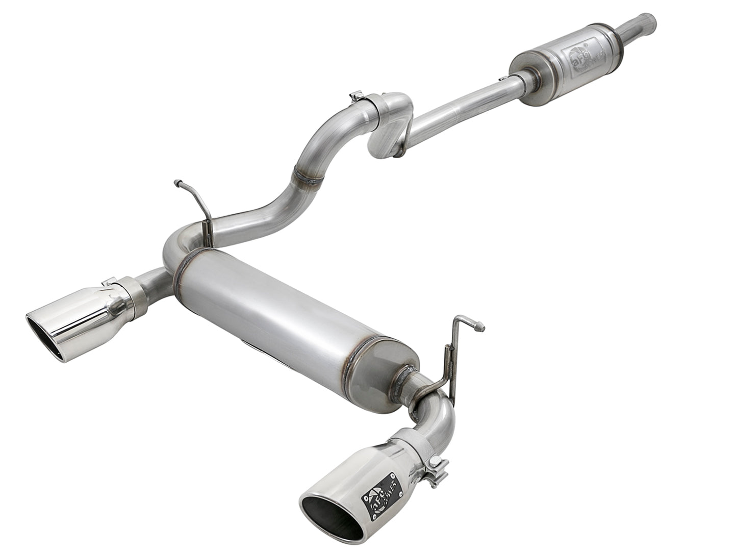 aFe Rebel Series 2.5in 409 SS Cat-Back Exhaust w/ Polished - 49-48066-P