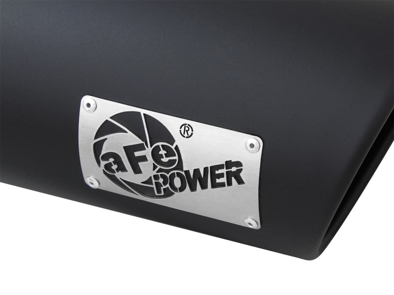 aFe Diesel Exhaust Tip Bolt On Black 4in Inlex x - 49T40606-B15