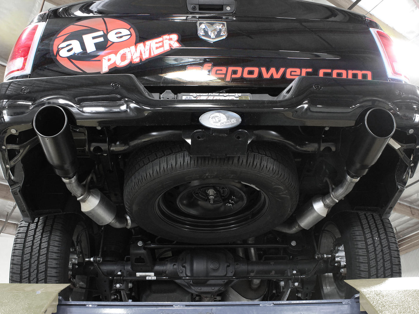 aFe Power 09-15 Dodge Ram 3.0L/5.7L Black Exhaust Tip Upgrade - 49C42046-B