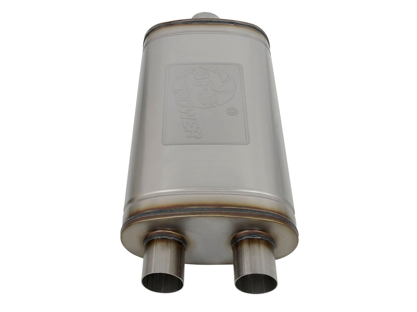 aFe MACHForce XP SS Muffler 3in Center Inlet / 2.5in - 49M00014