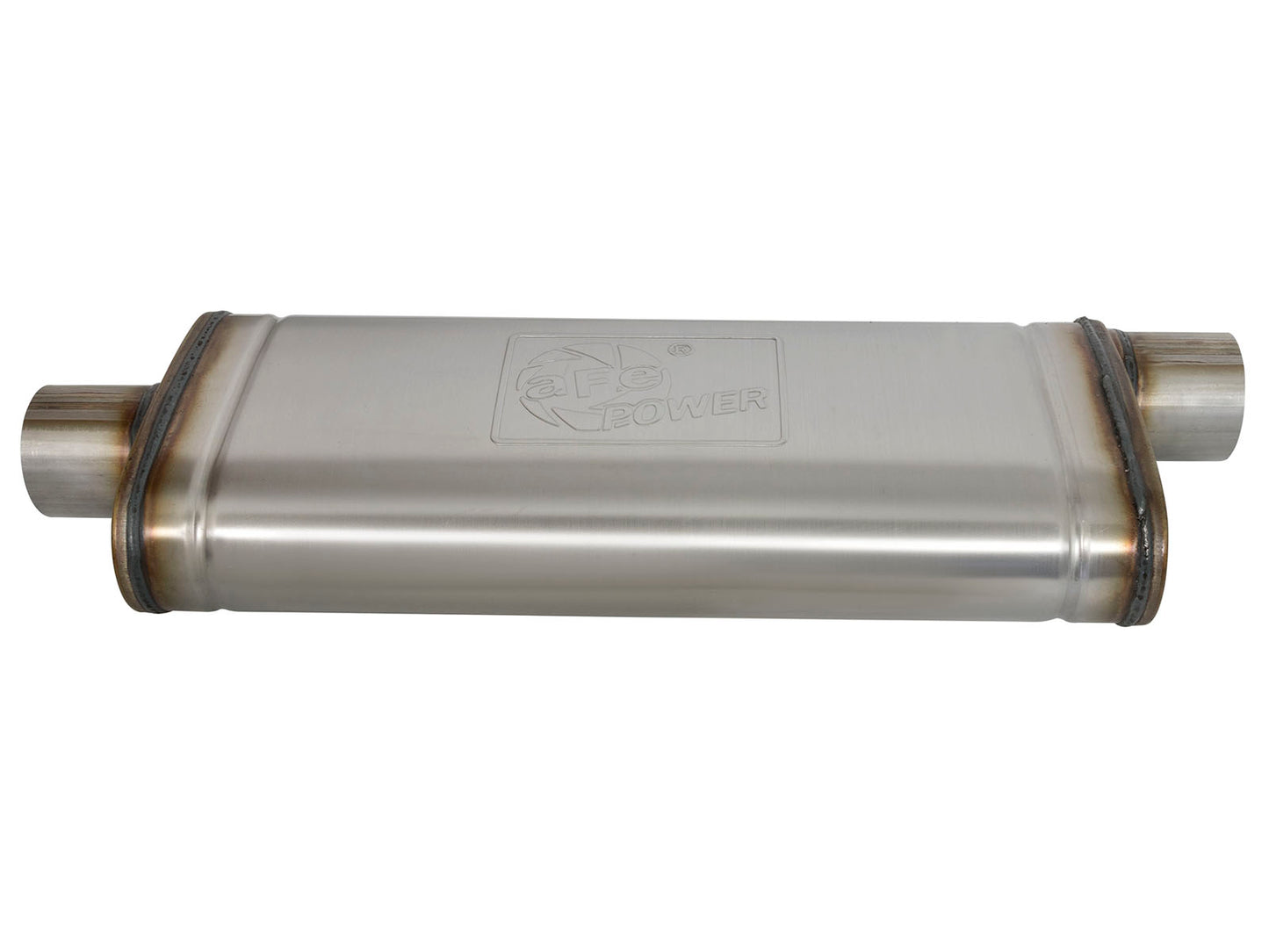 aFe MACHForce XP SS Muffler 3in Center Inlet / 3in - 49M00017