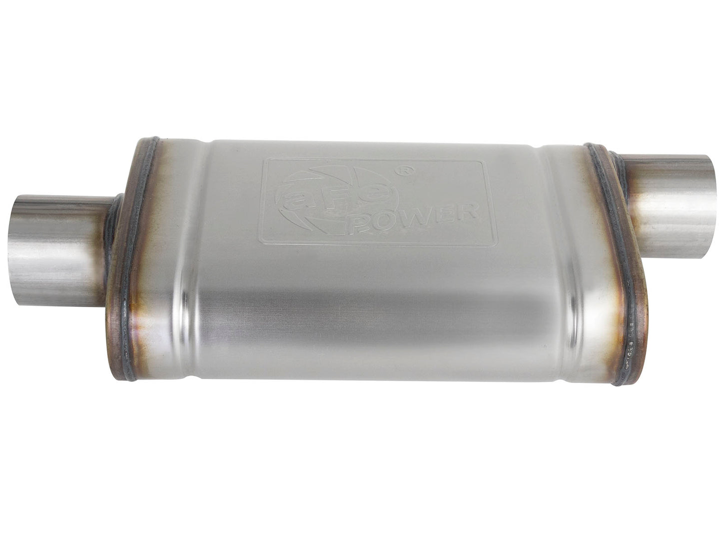 aFe MACHForce XP SS Muffler 3in Center Inlet / 3in - 49M00031