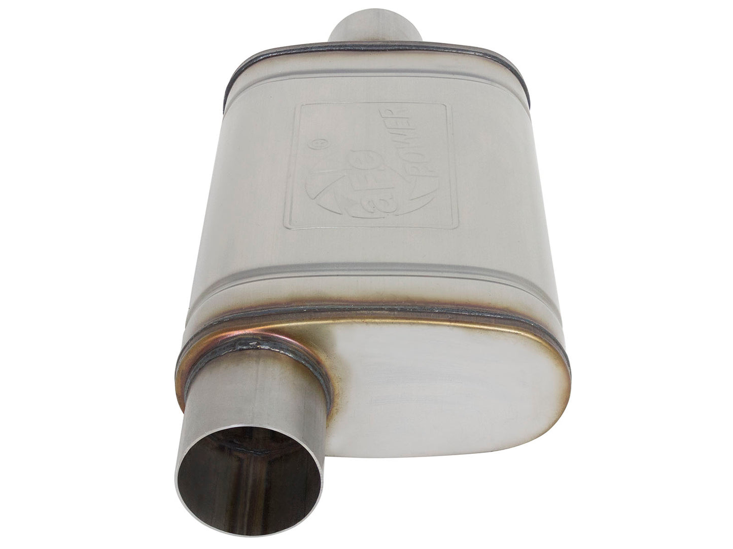 aFe MACHForce XP SS Muffler 3in Center Inlet / 3in - 49M00031
