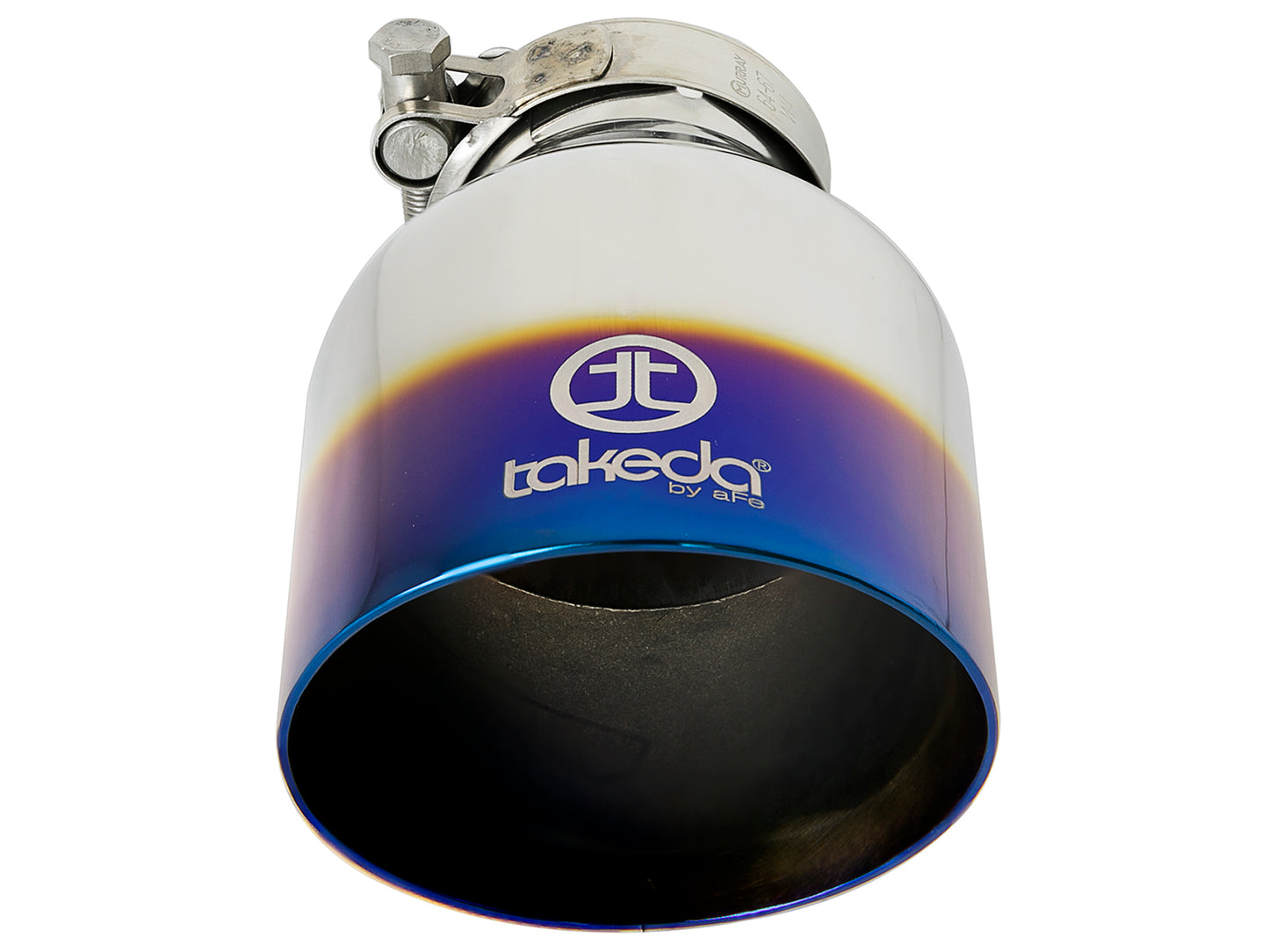 aFe Takeda 304 Stainless Steel Clamp-On Exhaust Tip 2.5in. Inlet - 49T25454-L07