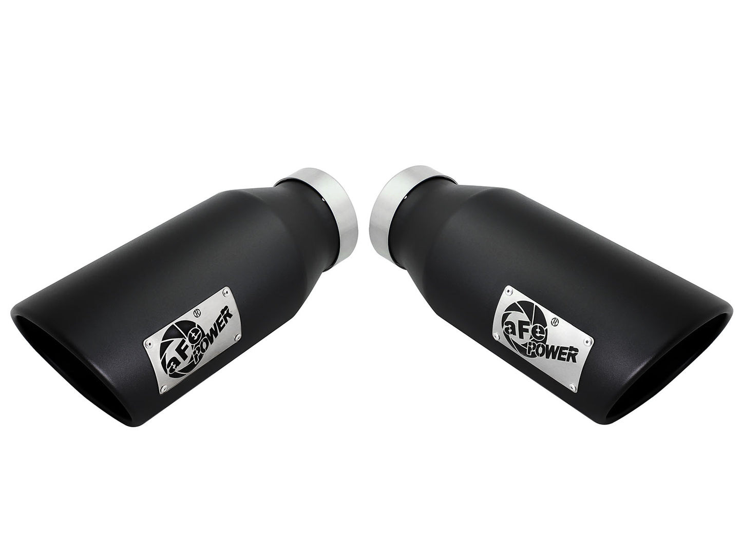 aFe Diesel Exhaust Tip Bolt On Black 4in Inlex x - 49T40606-B15