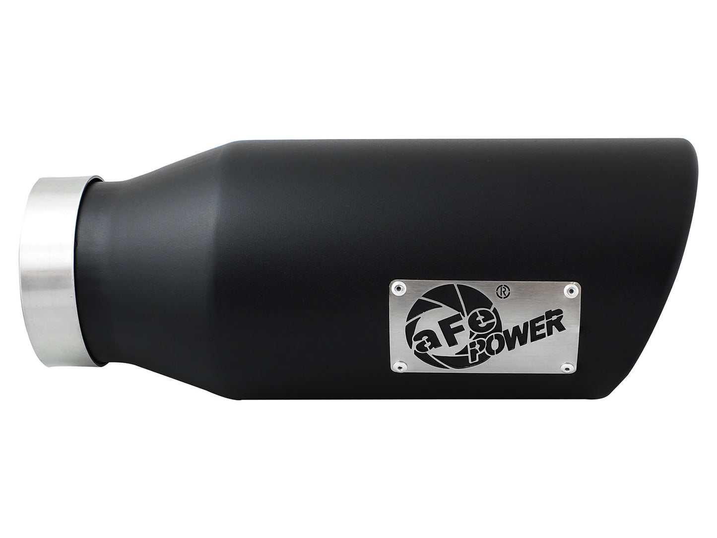aFe Diesel Exhaust Tip Bolt On Black 4in Inlex x - 49T40606-B15