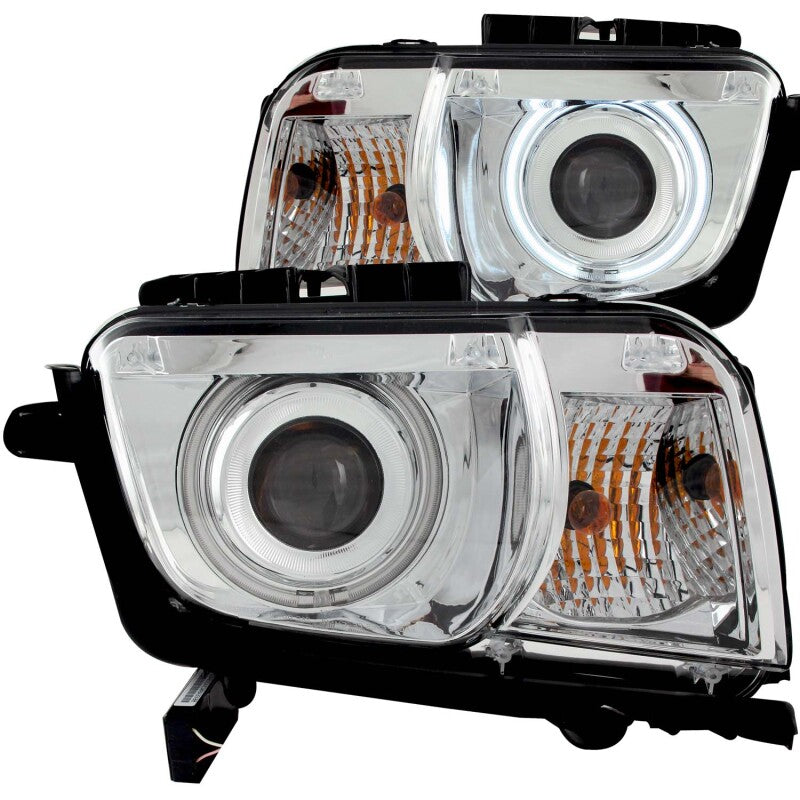 ANZO 2010-2013 Chevrolet Camaro Projector Headlights w/ Halo Chrome (CCFL) - 121311