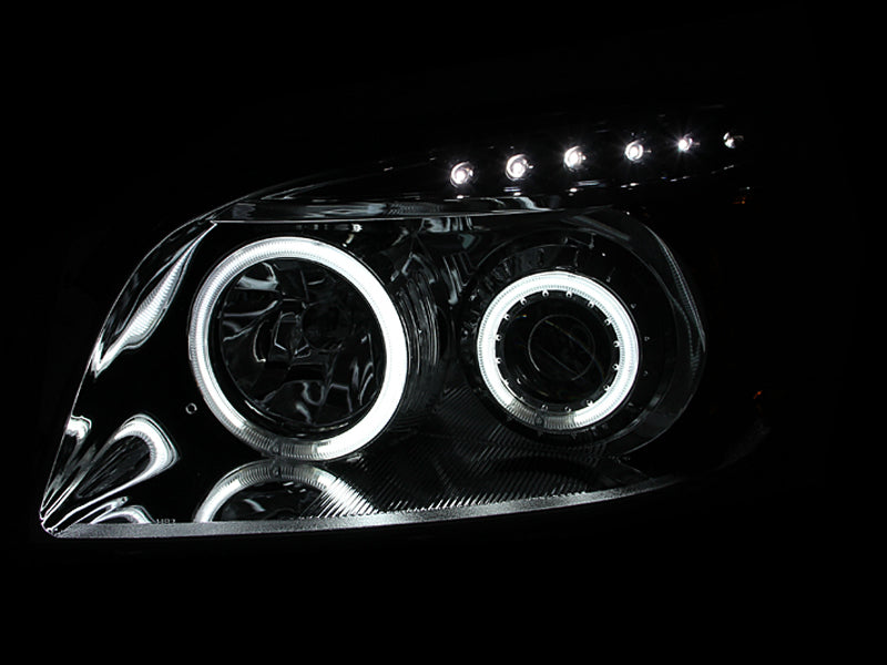 ANZO 2006-2008 Toyota Rav4 Projector Headlights w/ Halo Chrome (CCFL) - 111121
