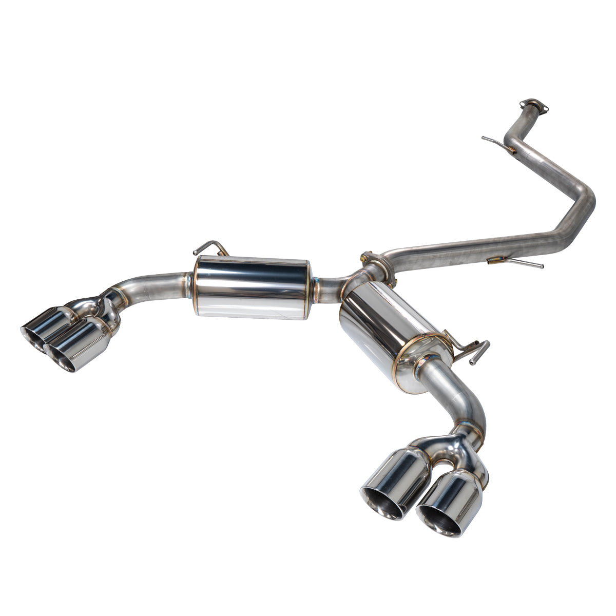 Remark 2019+ Toyota Corolla Hatchback Quad-Exit Cat-Back Exhaust Burnt Stainless - RK-C4063T-01P