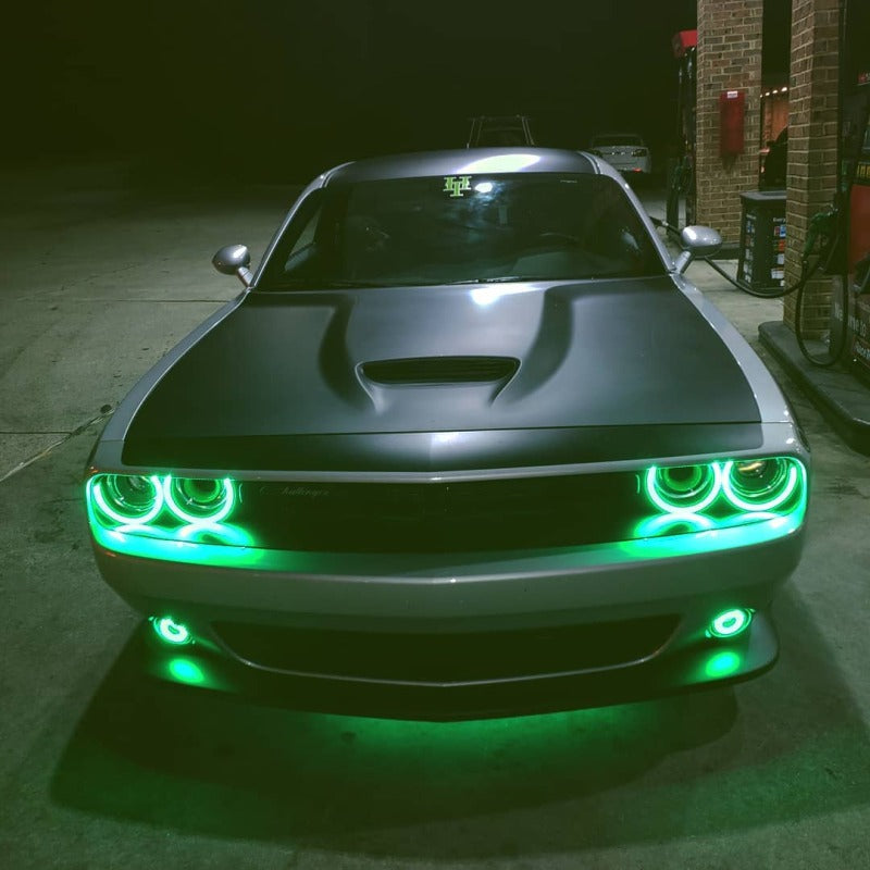 Oracle 15-21 Dodge Challenger Waterproof LED Fog Light Halo Kit - 1236-333