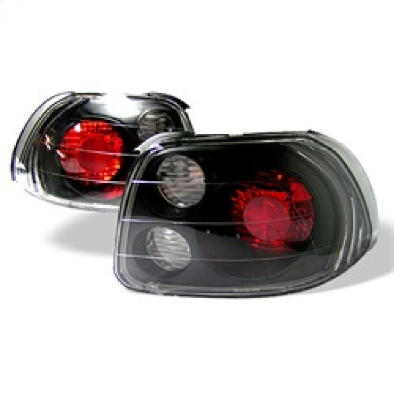 Spyder Honda Del Sol 93-97 Euro Style Tail Lights Black - 5005168