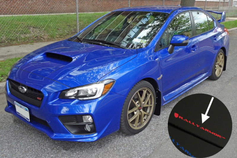 Rally Armor 15-21 Subaru WRX/STI Black UR Mud Flap w/Red - MF32-UR-BLK/RD