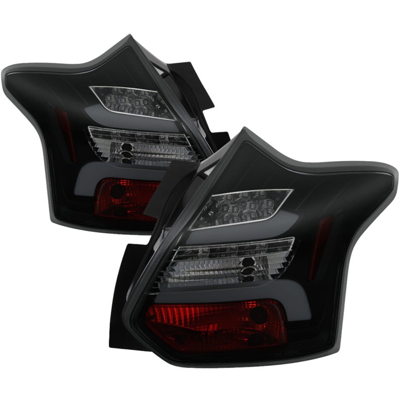 Spyder 12-14 Ford Focus 5DR LED Tail Lights - Black - 5085146