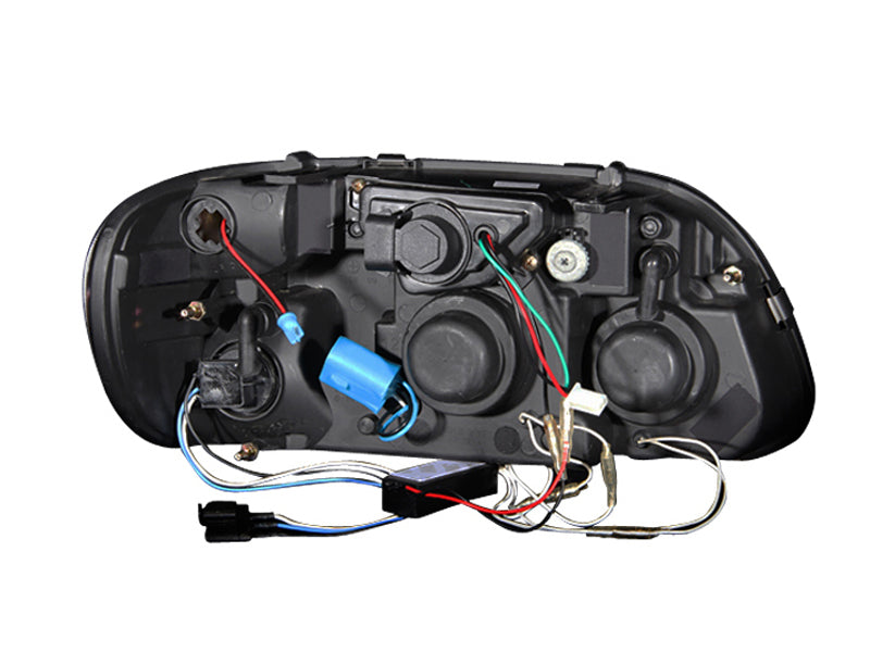 ANZO 1995-2001 Ford Explorer Projector Headlights w/ Halo Black 1 - 111132