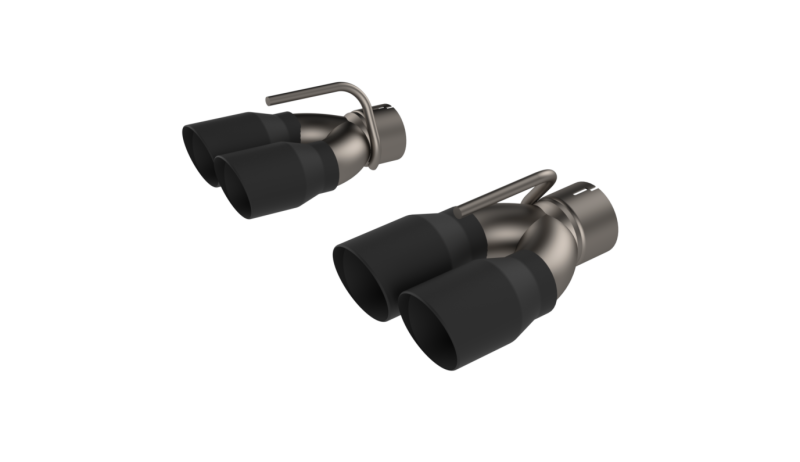 2015-2023 Dodge Challenger 6.2/6.4L QTP Black Quad Tip Adapter - 430115TB