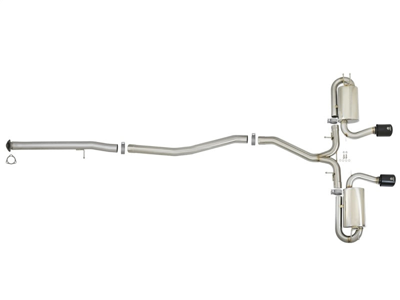 aFe Takeda 3in 304 SS Cat-Back Exhaust w/ Dual Center - 49-36618-B