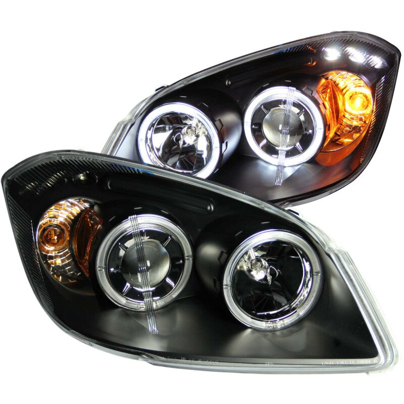 ANZO 2005-2010 Chevrolet Cobalt Projector Headlights w/ Halo Black w/ - 121344