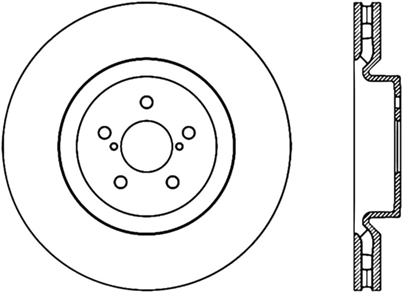 StopTech Power Slot 04 STi CRYO (5x100) Front Left Rotor - 126.47019CSL
