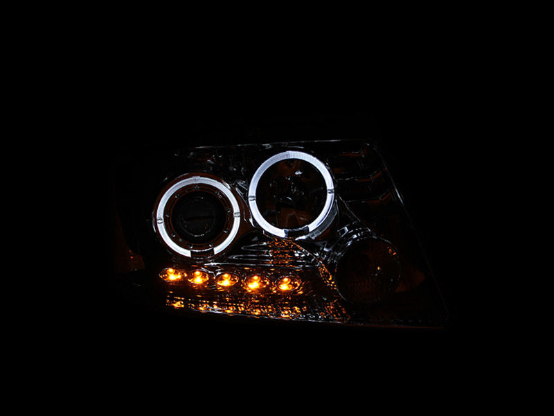 ANZO 2004-2008 Ford F-150 Projector Headlights w/ Halo and LED - 111203