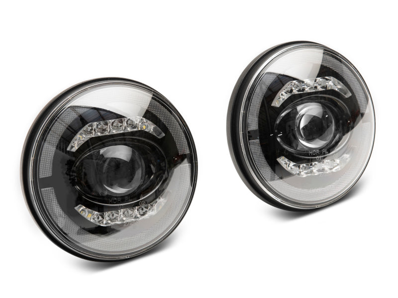 Raxiom 07-18 Jeep Wrangler JK Axial Series LED Headlights- Black - J132813