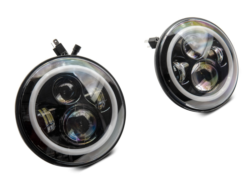 Raxiom 97-18 Jeep Wrangler TJ/JK Axial 7-Inch LED Headlights w/RGB - J142665