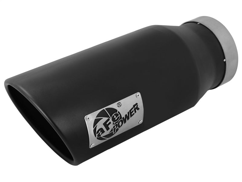 aFe Diesel Exhaust Tip Bolt On Black 4in Inlet x - 49T40602-B15