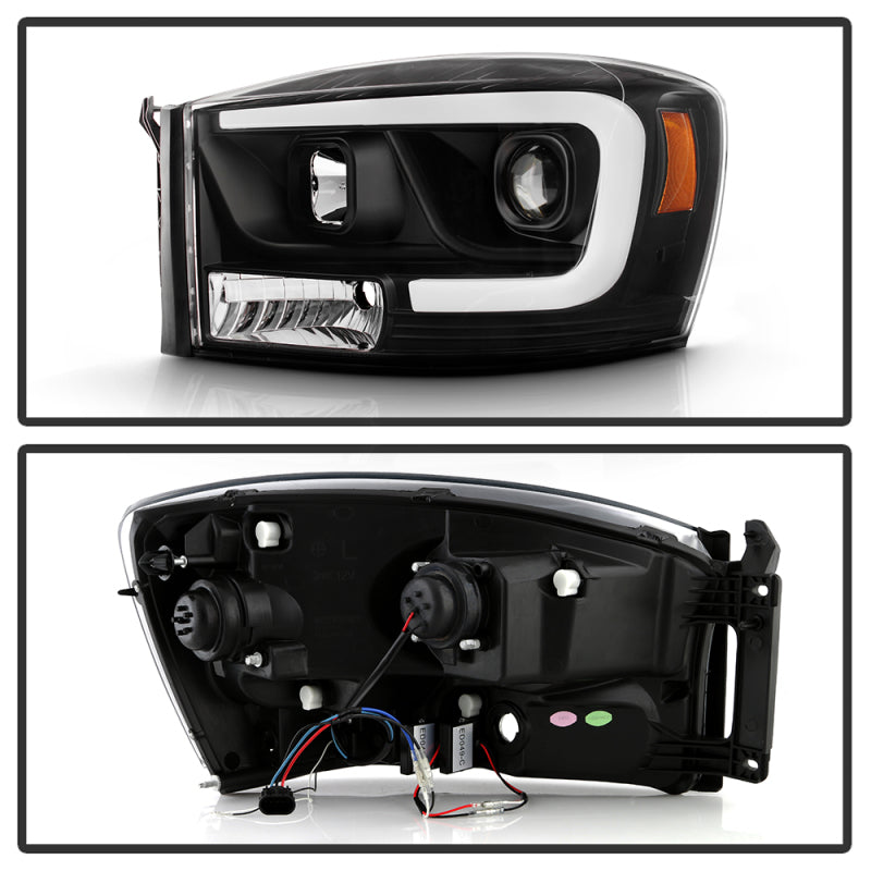 Spyder 06-08 Dodge Ram 1500 LED Headlights - Black PRO-YD-DR06PL-BK - 5088178