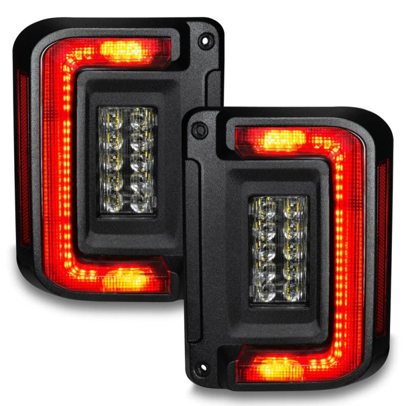 Oracle 07-17 Jeep Wrangler JK Flush Mount LED Tail Lights - 5891-504-T