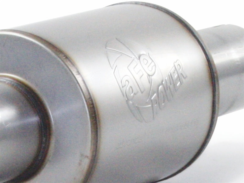 aFe Atlas Exhausts Mufflers Al Steel EXH Muffler 4 ID - 49-91014